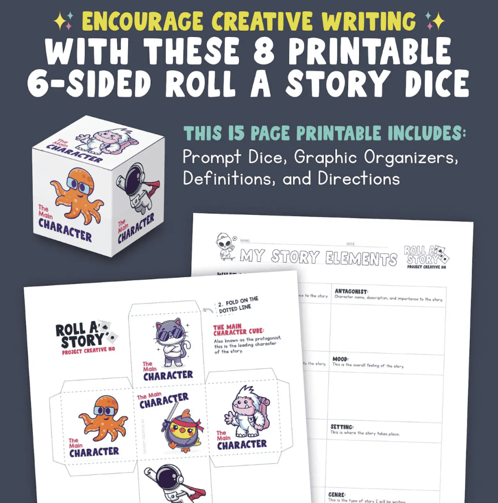 An image of our story dice product.